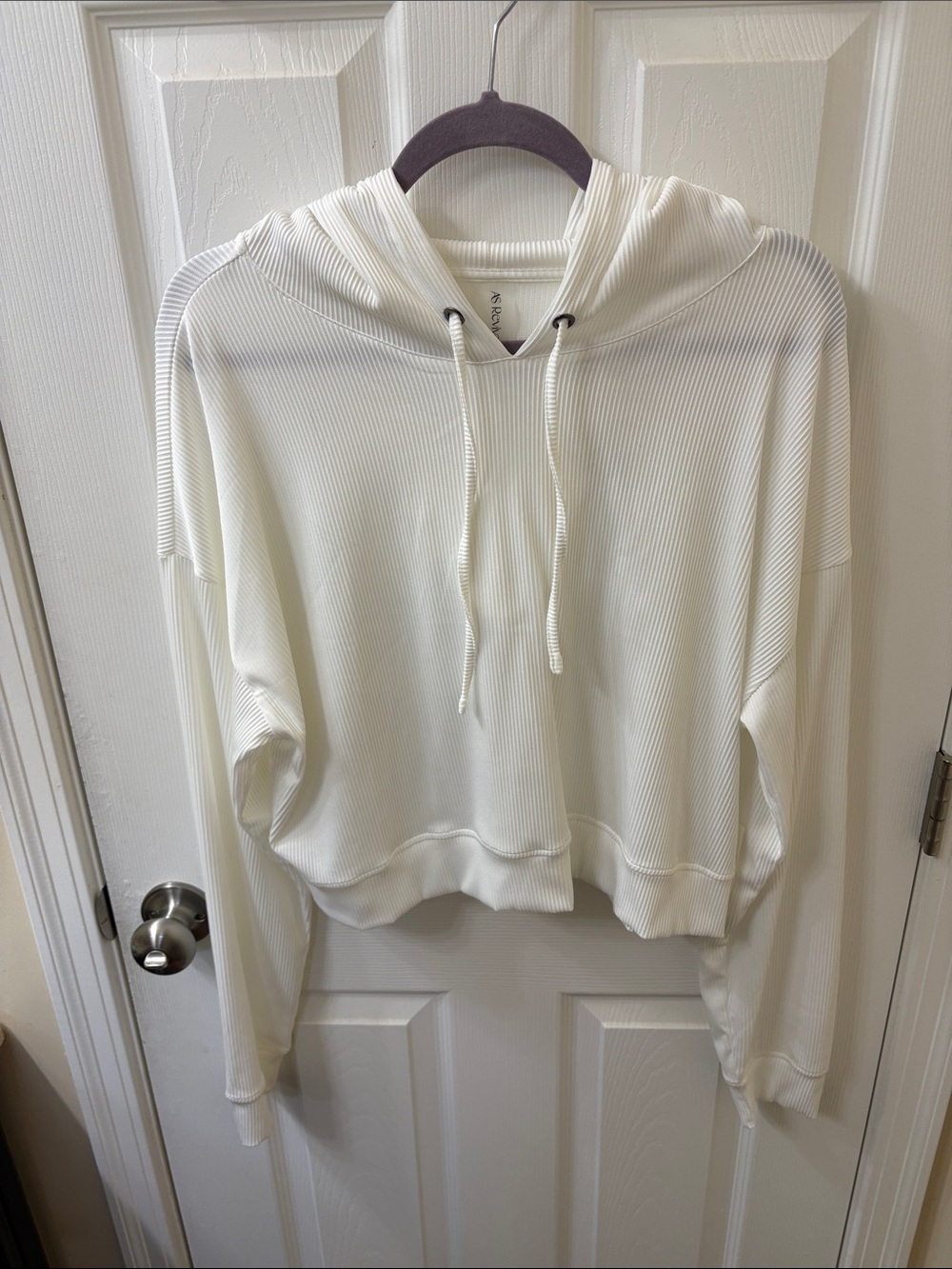 Altar'd State White Ribbed Hoodie